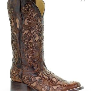 Corral Intricately Embroidered Brown Western Boot